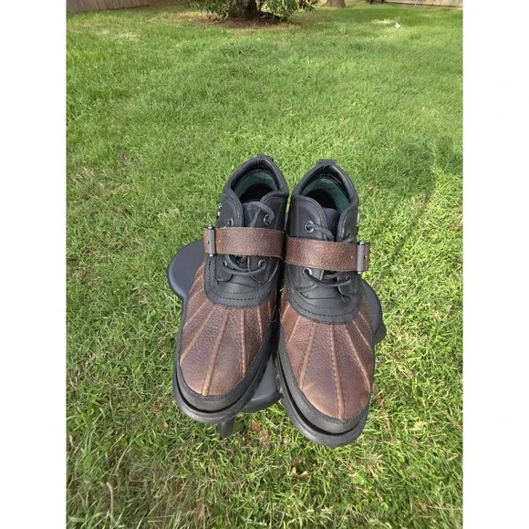 Men's 9D M Polo Ralph Pony Sport Lauren Dover III Brown Leather Ankle Boots